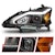AnzoUSA 121569 Projector Headlights w/ Light Bar Black Housing