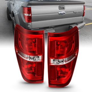 AnzoUSA 311299 Euro Taillight Red/Clear (without Bulb)