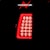 AnzoUSA 311335 LED Taillights Plank Style Chrome with Red/Clear Lens