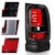 AnzoUSA 311339 LED Taillights Plank Style Black with Clear Lens