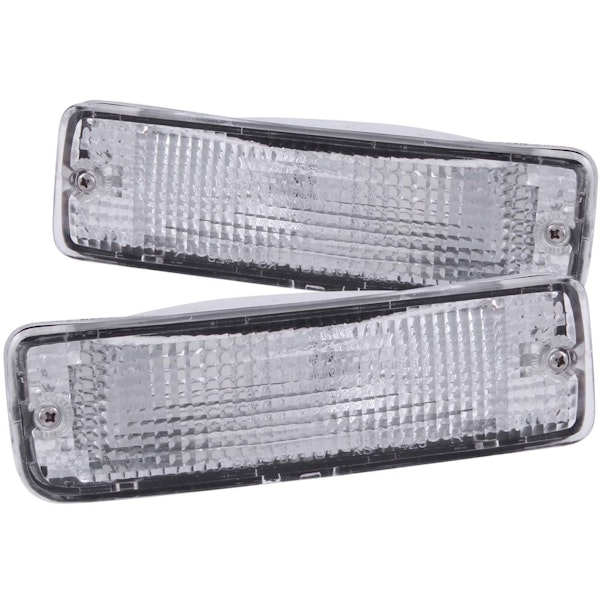 AnzoUSA 511019 Euro Parking Lights Chrome with Amber Reflector