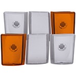 AnzoUSA 521032 Euro Corner Lights 4 Crystal Chrome & 2 Crystal Amber 6pc