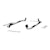 ARIES 205041-2 3" Round Polished Stainless Side Bars, Select Dodge, Ram 1500, 2500, 3500