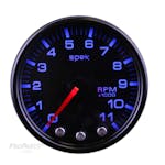 AutoMeter Products P33652 Tach 2in. 11k RPM w Shift Light/Pk Mem Blk/Smke/Blk Spek