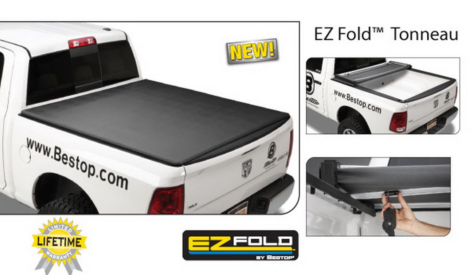 Bestop 16062-01 EZ-Fold™ Soft Tri-Fold Tonneau Cover