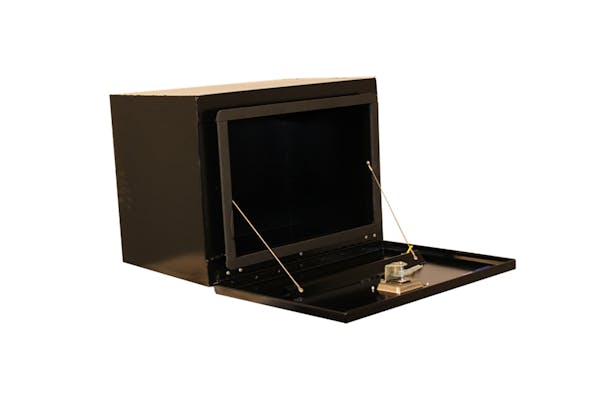 Better Built 65210124 Heavy Duty; Black Steel Underbody Tool Box 24in.Lx18in.Wx18in.H