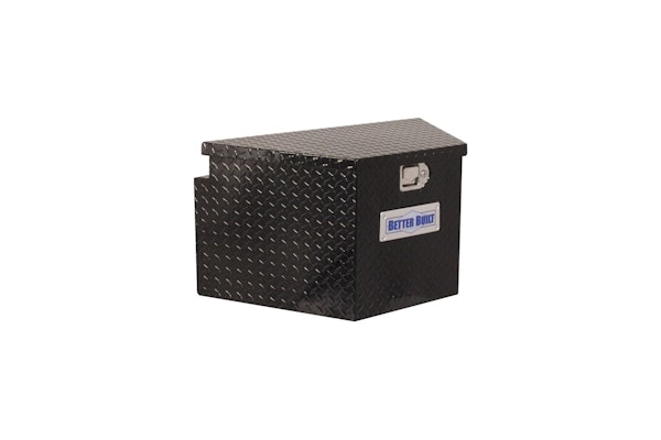 Better Built 66212322 Utility Trailer Tongue Tool Box; BLACK; Short; V Shaped 34rear L; 16 front L; x