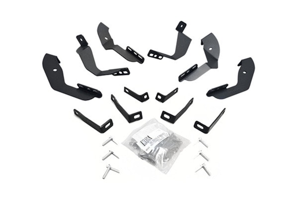 Big Country Truck Accessories 393015 Brackets for 4", 5" & 6" WIDESIDER Bars - Cab Length Mild Steel Black