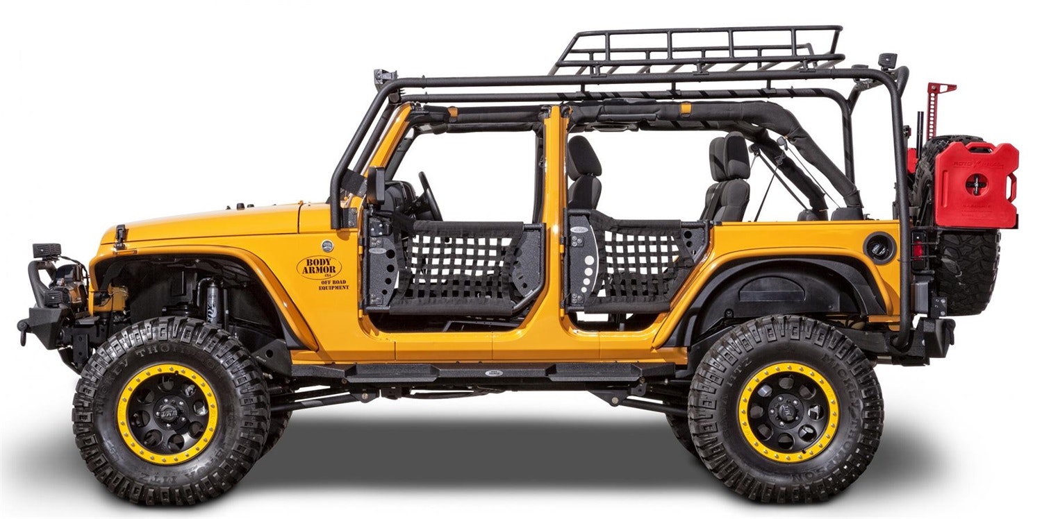 Body Armor JK-6124-2 Roof Rack side and cross tubes; JK unlimited only
