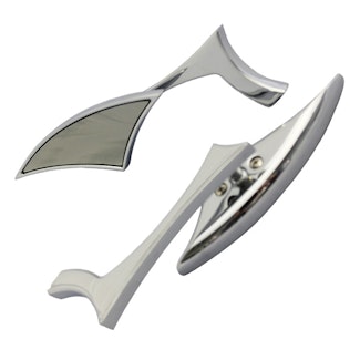Cipa 01923 Motorcycle Chrome Modern Line Mirror Kit (Left and Right Side) Universal
