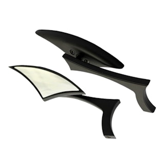 Cipa 01924 Motorcycle Black Modern Line Mirror Kit (Left and Right Side) Universal