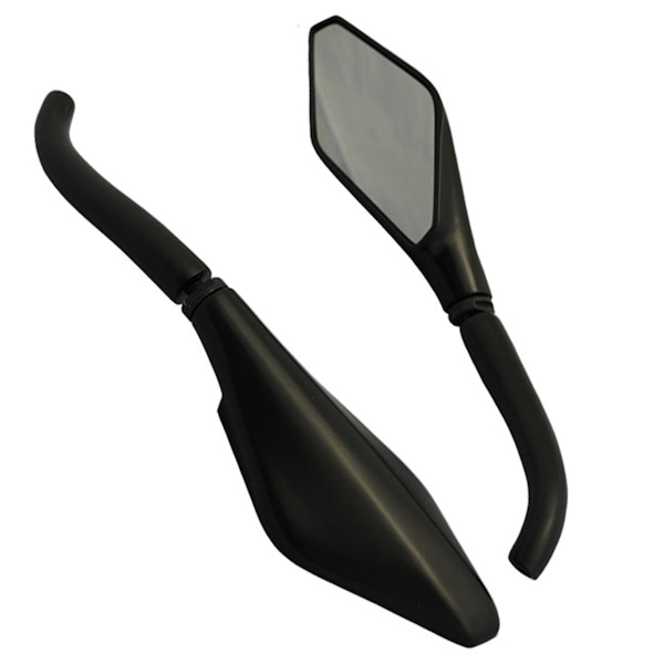 Cipa 01927 Motorcycle Black Eurostyle Mirror Kit (Left and Right Side) Universal