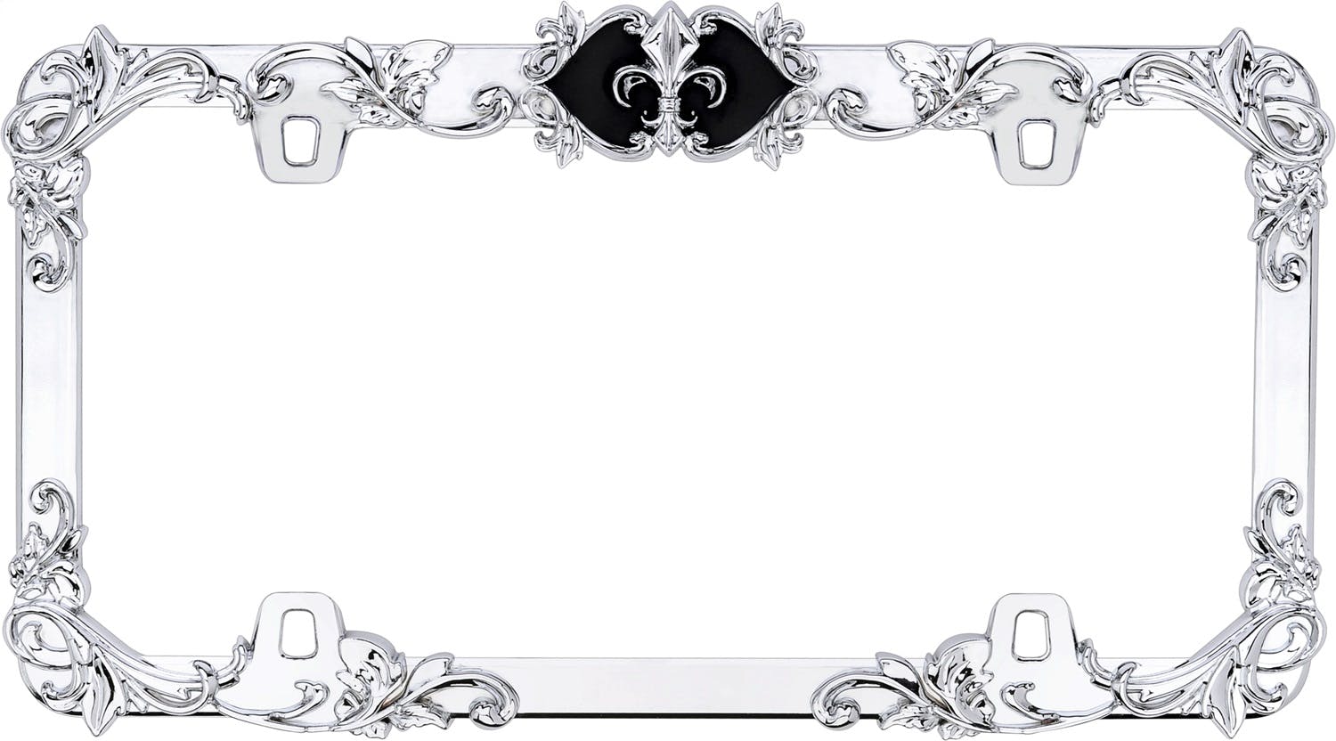 Cruiser Accessories 22835 Fleur de Lis License Plate Frame (Chrome