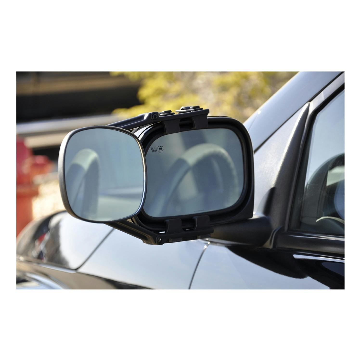CURT 20002 5-Inch x 7-1/2-Inch Universal Strap-On Adjustable Extendable Towing Mirror 