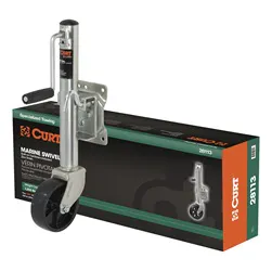 CURT 28112 Marine Boat Trailer Jack With 6-Inch Wheel, 1,200