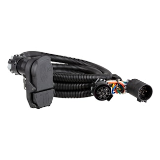 CURT 56003 7' Custom Wiring Extension Harness (Adds 4-Way, 7-Way RV Blade to Truck Bed)