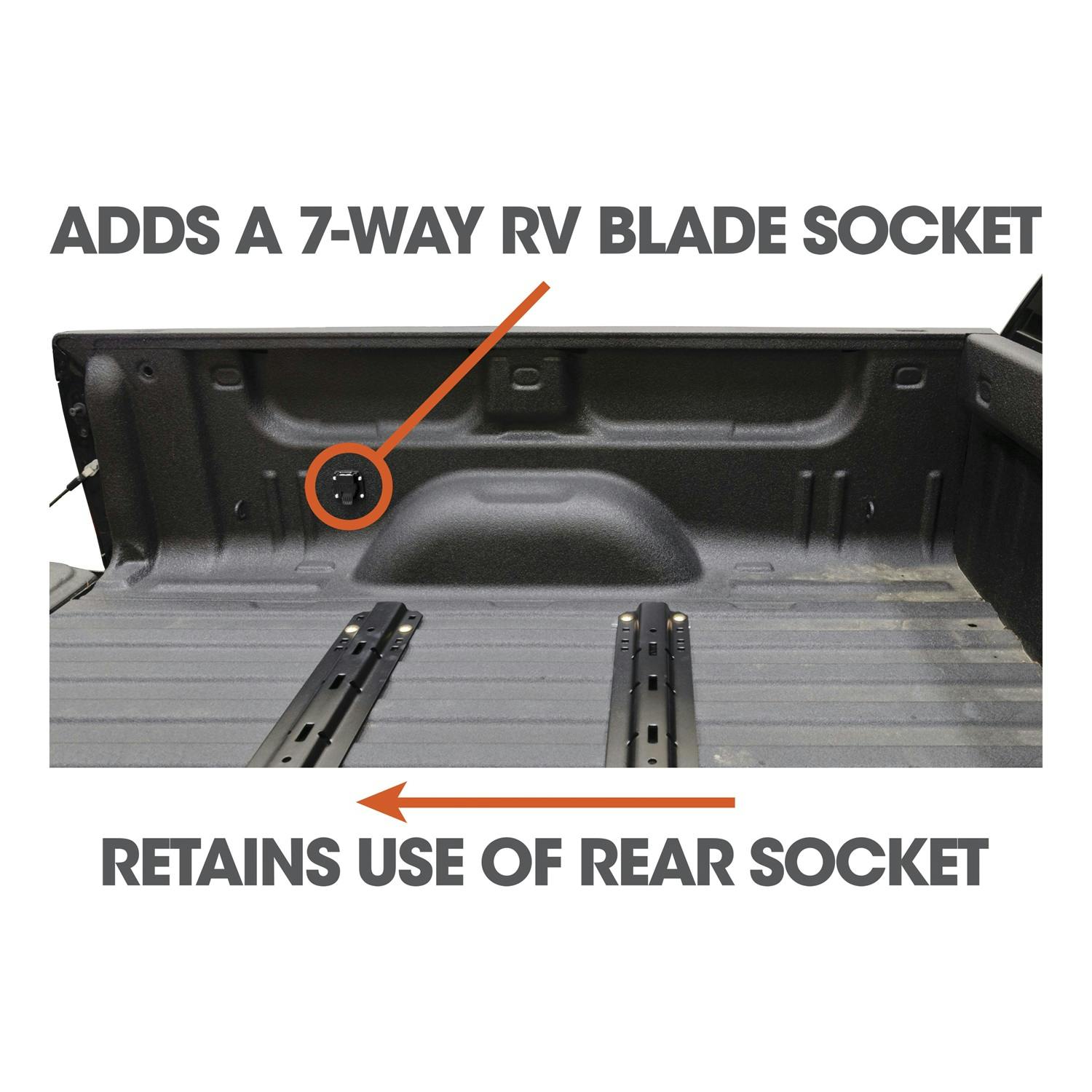 CURT 56071 7' Custom Wiring Extension Harness (Adds 7-Way RV Blade