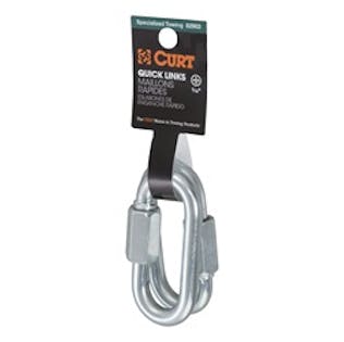 Threaded Quick Link Trailer Safety Chain Hook Carabiner Clip, 3/8-Inch  Diameter, 11,000 lbs Break Strength