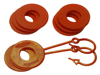 Daystar KU70059AG Orange Locking D Ring Isolator Pair w/Washer Kit