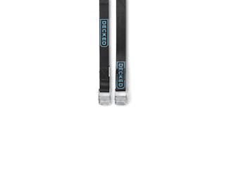 DECKED A0089-CSTP-BLK Standard rafting straps with DECKED logo - one (1) set of two (2) - black