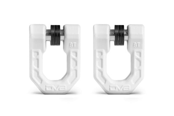 DV8 Offroad UNSK-01WH Elite Series D-Ring Shackles, Pair, White