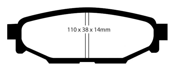 EBC DP51584NDX Subaru Toyota Bluestuff NDX Rear Brake Pads - Tokico Caliper
