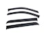 EGR 641691 EGR Tape-On Window Visors Front & Rear Set Dark Smoke Finish
