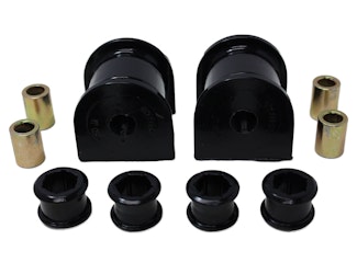 Energy Suspension 20.5102G Sway Bar Bushing Set; Black; Rear; Bar Dia. 17 mm.; Performance Polyurethane