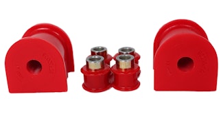 Energy Suspension 20.5102R Sway Bar Bushing Set; Red; Rear; Bar Dia. 17 mm.; Performance Polyurethane