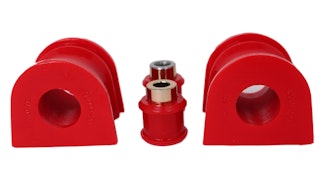 Energy Suspension 20.5103R Sway Bar Bushing Set; Red; Rear; Bar Dia. 33 mm.; Performance Polyurethane