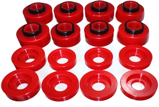 Energy Suspension 4.4124R Body Mount Set, Red Performance Polyurethane