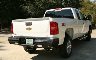 Fab Fours CH08-T1450-1 Black Steel Ranch Rear Bumper Fab Fours CH08-T1450-1 Black Steel Ranch Rear Bumper