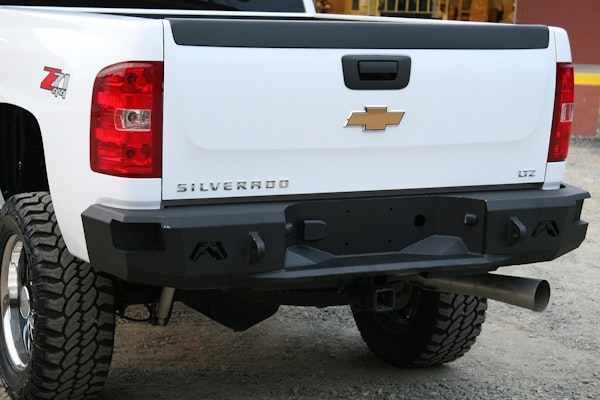Fab Fours CH11-W2151-1 Premium Rear Bumper with Sensor Holes