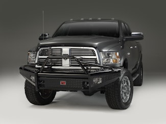 Fab Fours DR06-S1162-1 Black Steel Bumper  Pre-runner Guard with Tow Hooks