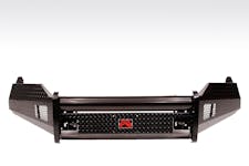 Fab Fours DR09-K2461-1 Black Steel Bumper No Guard with Tow Hooks