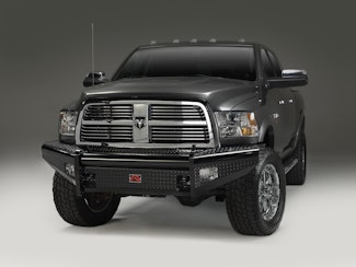 Fab Fours DR10-S2961-1 Black Steel Bumper with No Guard with Tow Hooks