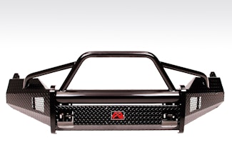 Fab Fours DR13-K2962-1 Black Steel Bumper with Pre-runner Guard with Tow Hooks