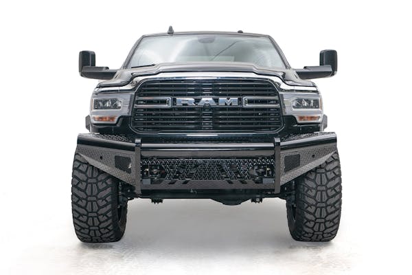 Fab Fours DR19-S4461-1 Black Steel Series Front Bumper with no guard