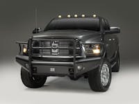 Fab Fours DR94-Q1560-1 ELITE Full Grill Guard with Tow Hooks