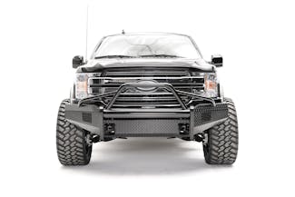 Fab Fours FF18-K4562-1 Black Steel Bumper with Pre-runner Guard with Tow Hooks