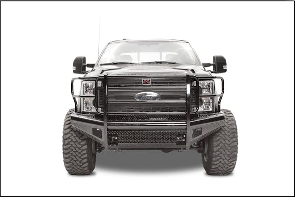 Fab Fours FS17-S4160-1 Black Steel Bumper with Full Guard with Tow Hooks