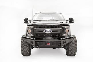Fab Fours FS17-S4161-1 Black Steel Bumper with No Guard with Tow Hooks