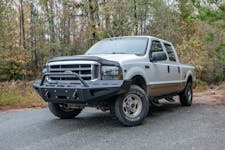 Fab Fours FS99-RS1662-1 Red Steel Winch Front Bumper with Pre-Runner