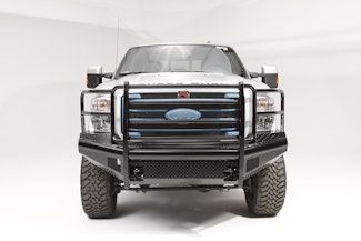 Fab Fours FS99-S1660-1 Black Steel Bumper with Full Guard with Tow Hooks