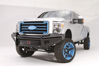 Fab Fours FS99-S1661-1 Black Steel Bumper with No Guard with Tow Hooks