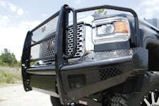 Fab Fours GM08-S2160-1 Black Steel Bumper with Full Guard with Tow Hooks