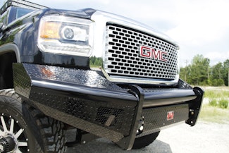 Fab Fours GM11-S2861-1 Black Steel Bumper with No Guard with Tow Hooks
