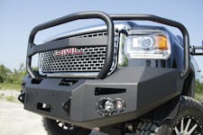 Fab Fours GM14-A3150-B Premium Winch Bumper with Full Grill Guard Bare