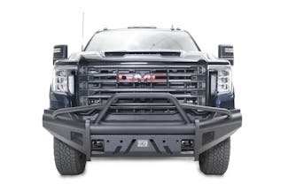 Fab Fours GM20-Q5062-1 Black Steel Elite Front Bumper with Pre-Runner guard