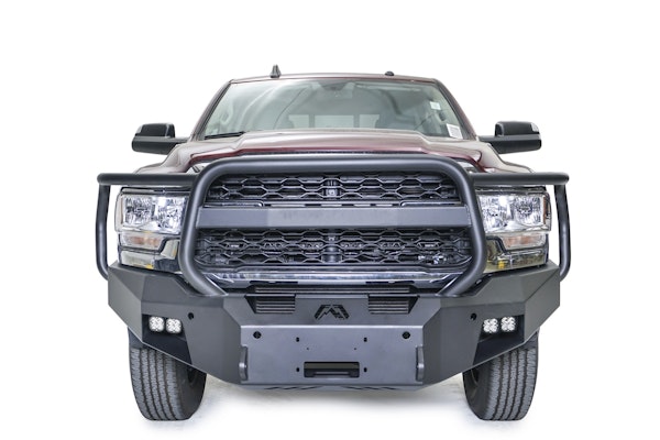 Fab Fours DR19-A4450-B Premium Front Bumper with full Grill Guard Bare